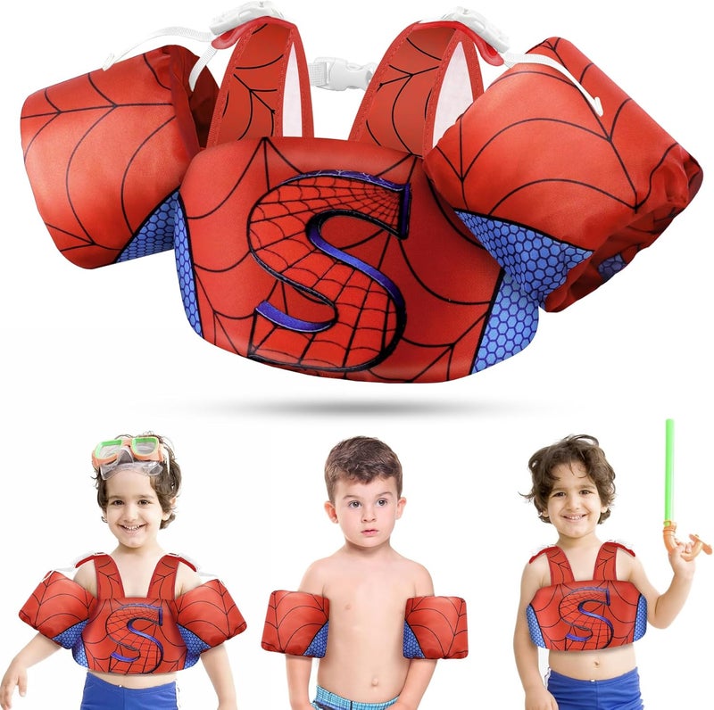 Vvinca Separable Toddler Swim Vest Fit 22-66 Lbs（2-6 Years）| 3 in 1 Toddler Floaties Pool Float & Arm Bands Boys and Girls, Adjustable Sturdy Safety for 2 3 4 5 6 Year - Image 1